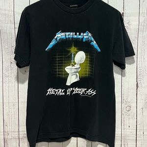 Vtg RARE Metallica 1994 Metal Up Your A** Large 2 Sided GIANT T-shirt! #2